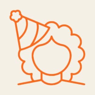 lady with birthday hat